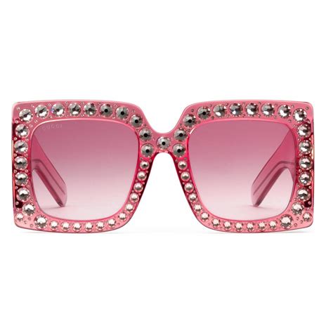 gucci pink glass sunglasses|pink oversized Gucci sunglasses.